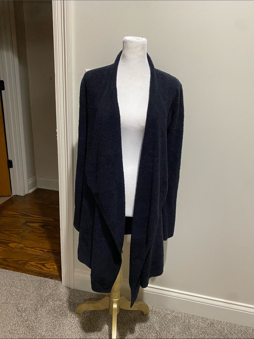 Barefoot Dreams Women's Open-Front Cardigan Sweater - black